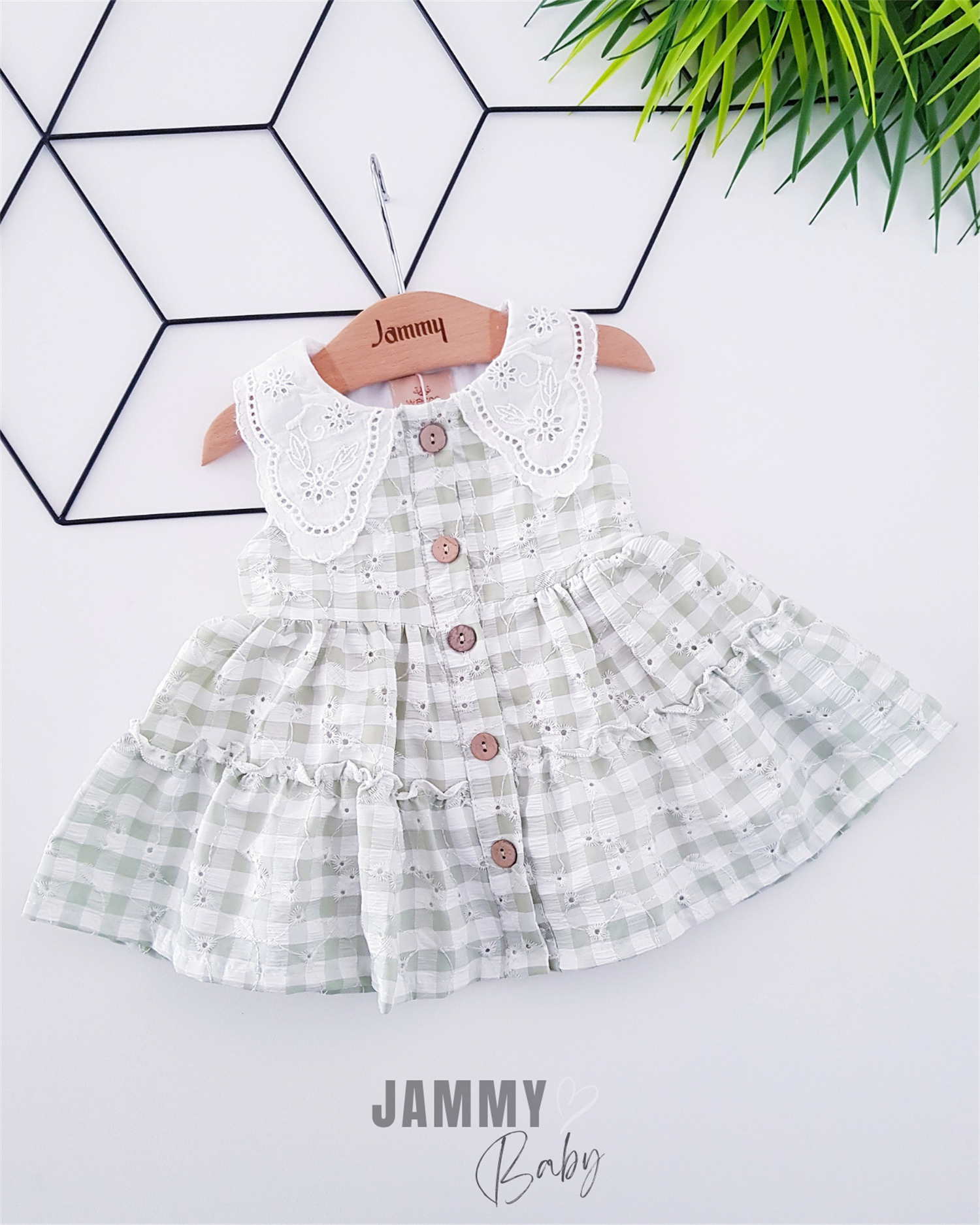 Brandy Brode Kragenkleid-GRÜN