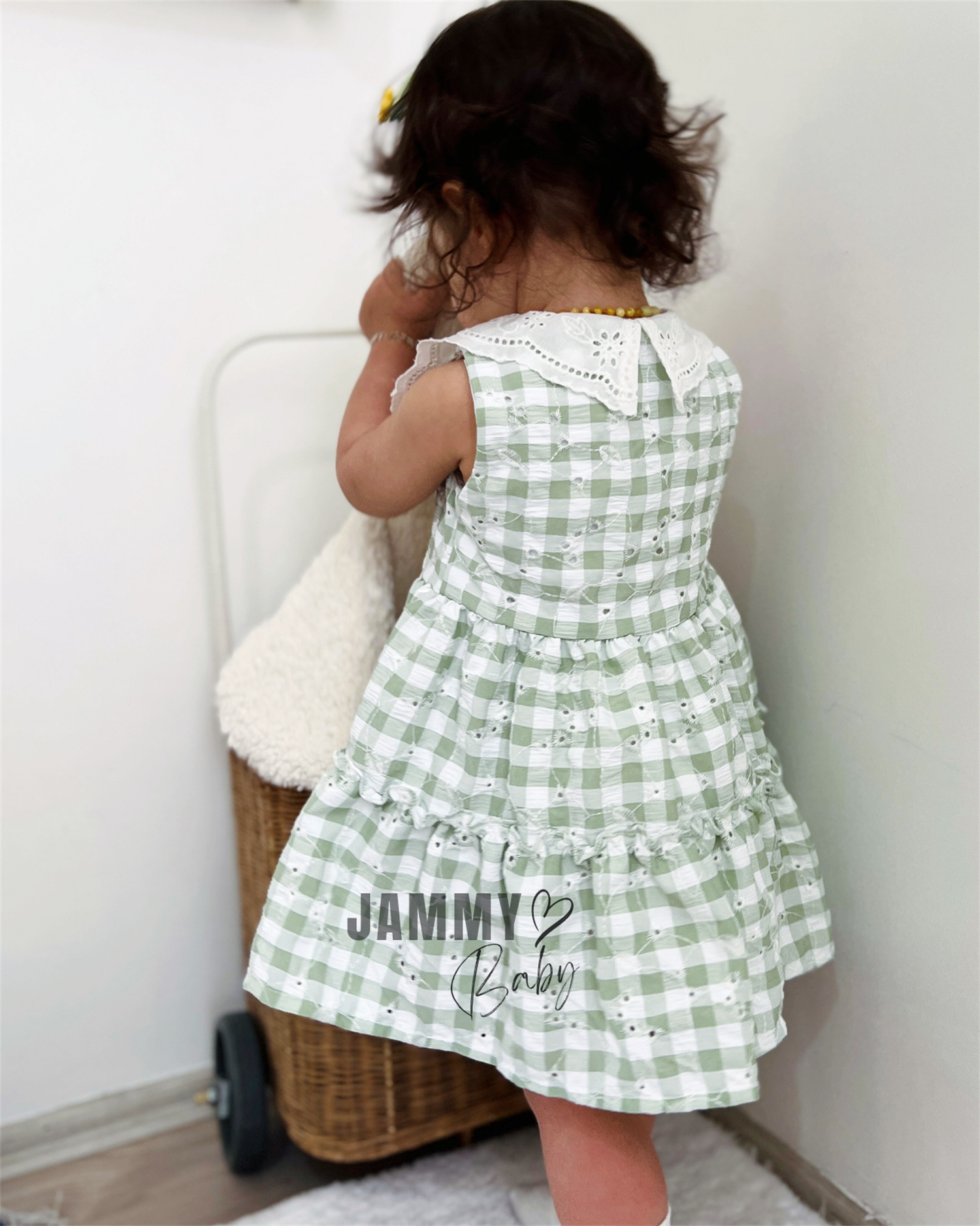 Brandy Brode Kragenkleid-GRÜN
