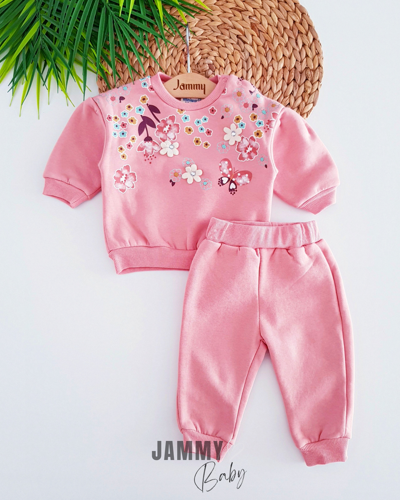 Butterfly Flowers 3 Garen Verhoogde Set-DONKER POEDER