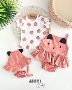 Cat's Şapkalı Salopet&Body Set-SOMON