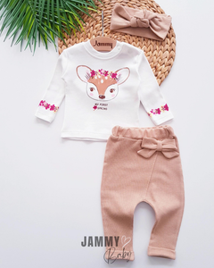 Gazelle Themed Bandana Seasonal Set-MILK COFFEE