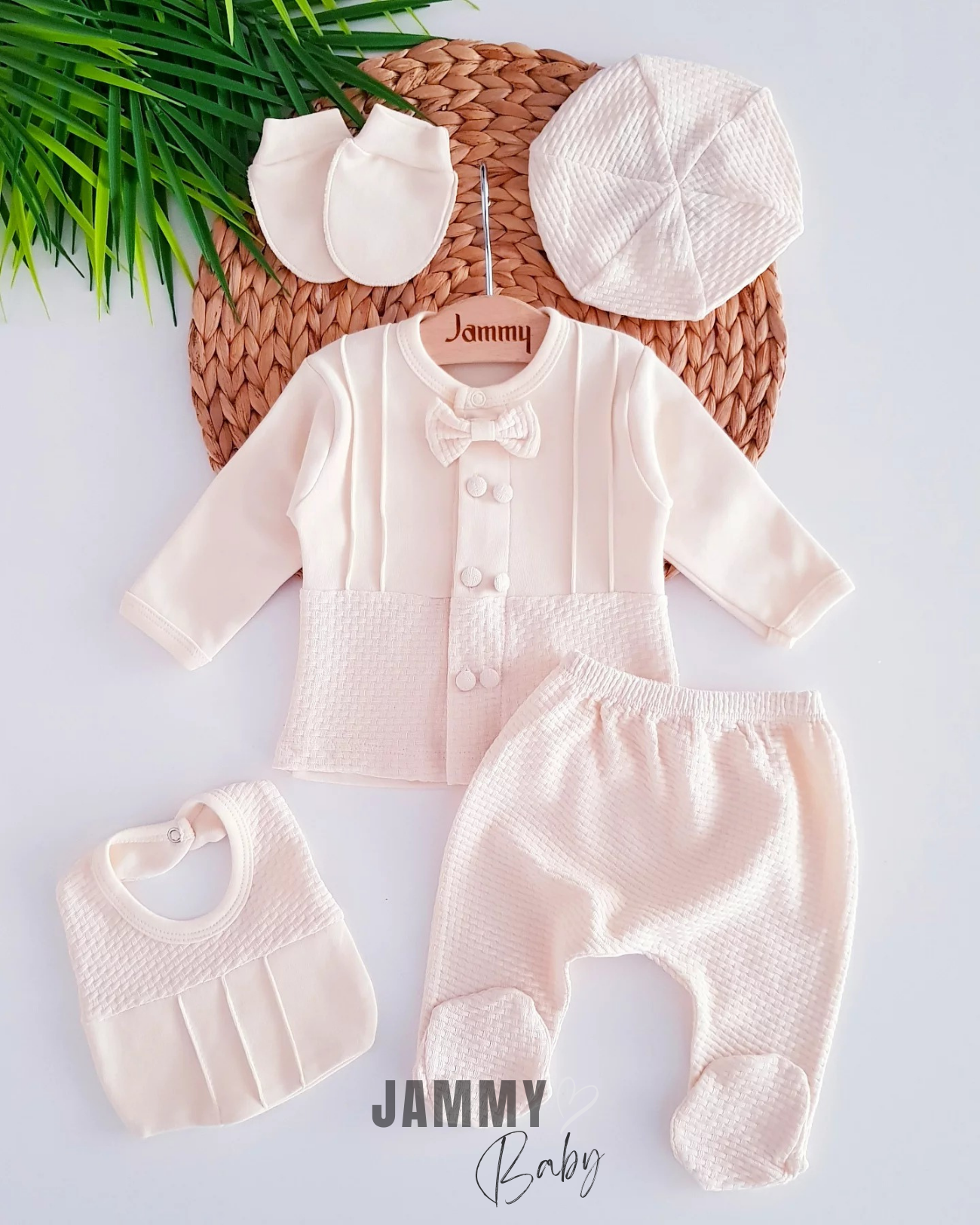 Charisma 5 Piece Newborn Set-CREAM