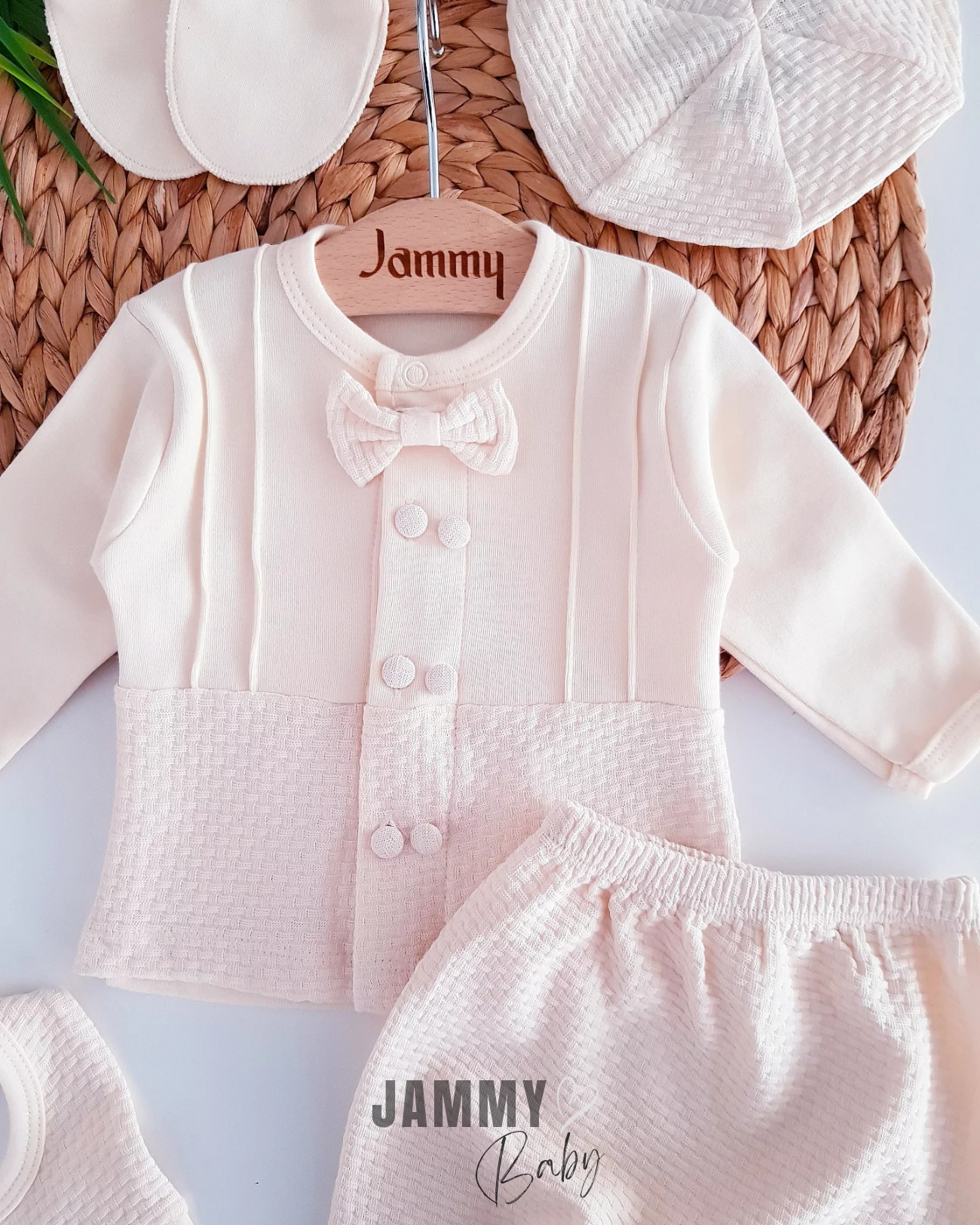 Charisma 5 Piece Newborn Set-CREAM