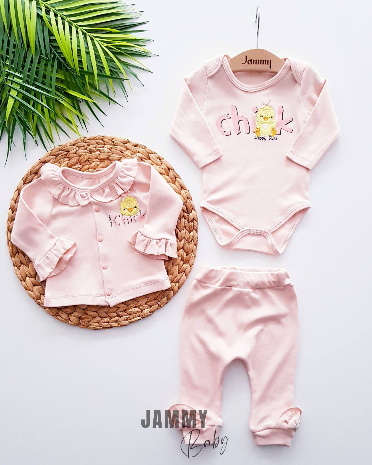 Chick Cardigan Saisonaler 3-teiliger Anzug-PUDRA