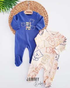 Farbenfrohes und süßes 2-teiliges Jumpsuit-Set – INDIGO
