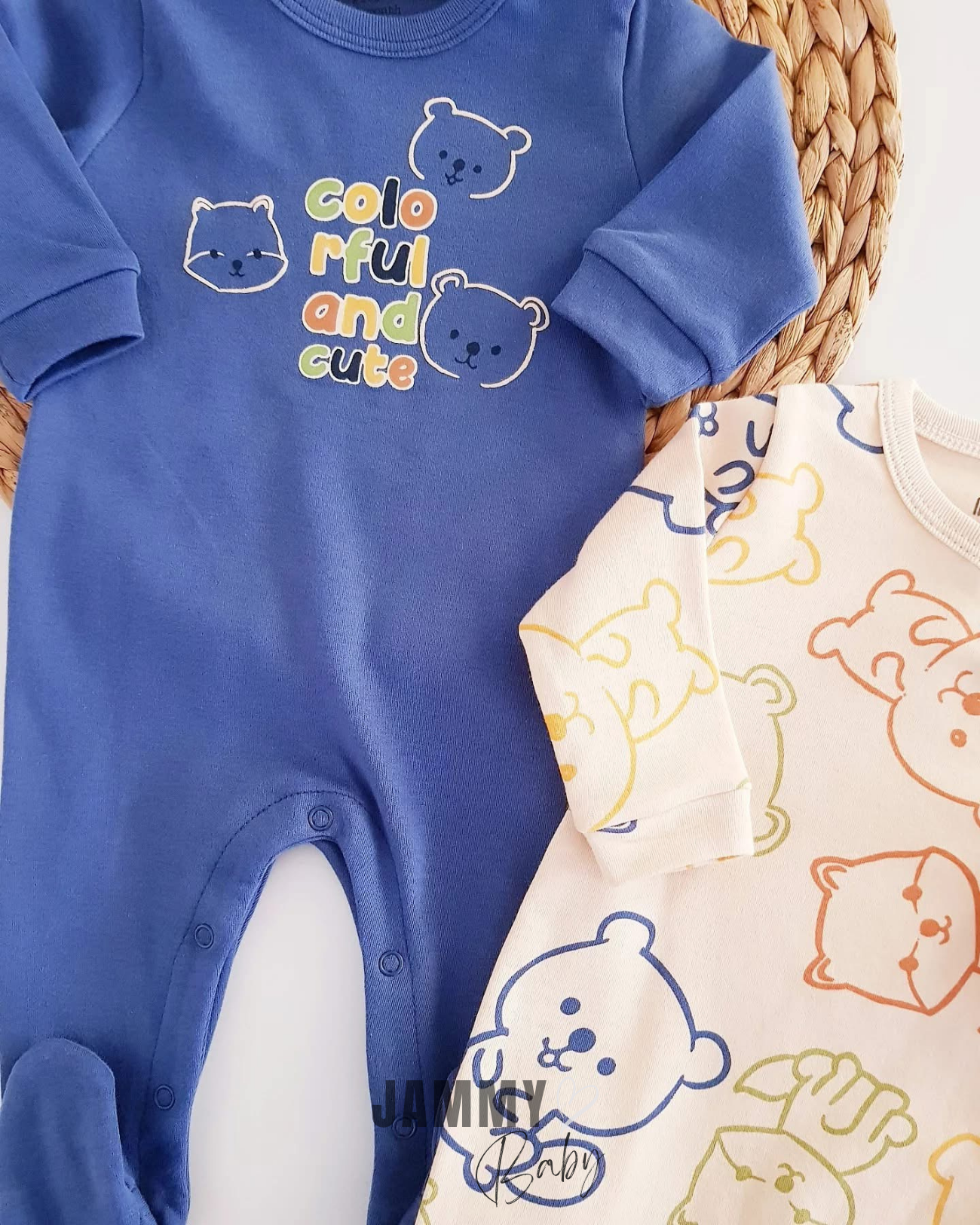 Kleurrijke en schattige 2-delige jumpsuitset - INDIGO