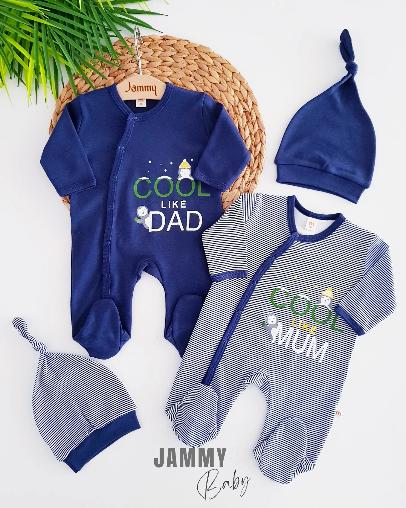 Cool Dad 2 Tulum / 2 Şapka Seti-LACİVERT