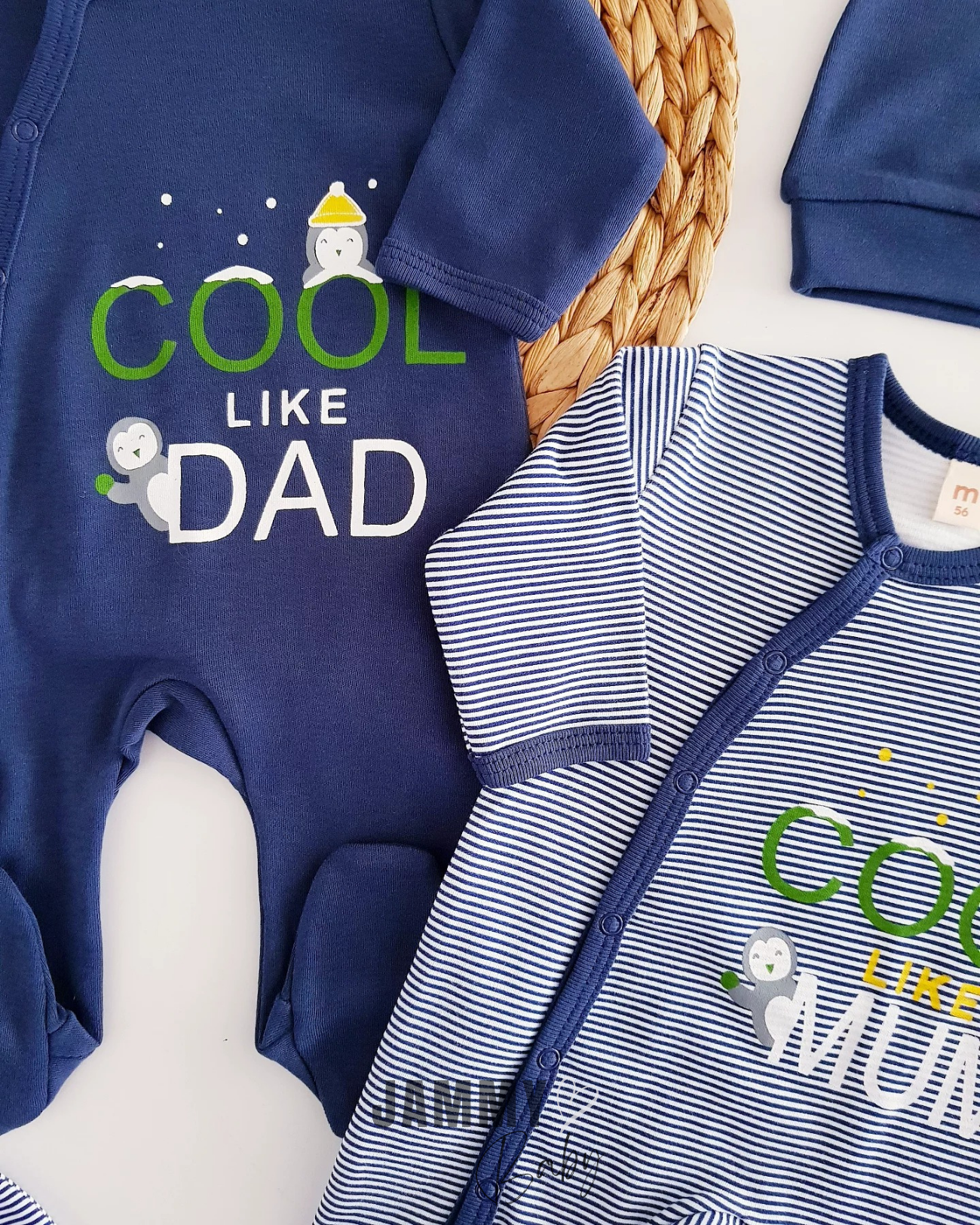 Cool Dad 2 Tulum / 2 Şapka Seti-LACİVERT