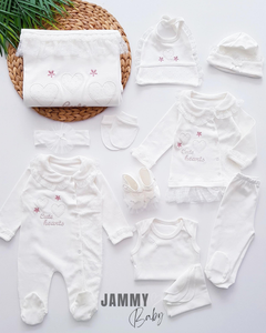 Cute Love 11 Parça Hastane Taburcu Seti-BEYAZ