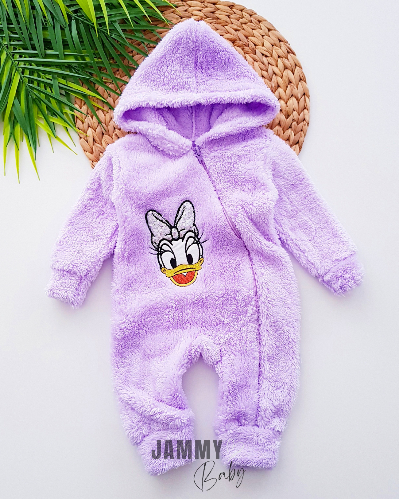Daisy Duck Peluş Kapşonlu Tulum- LILA