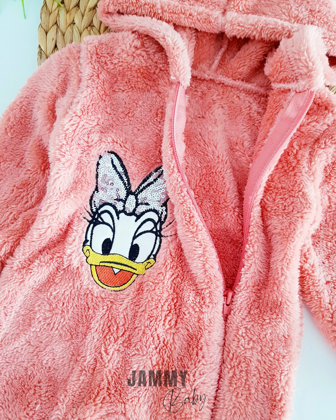 Daisy Duck Peluş Kapşonlu Tulum-ŞEFTALİ