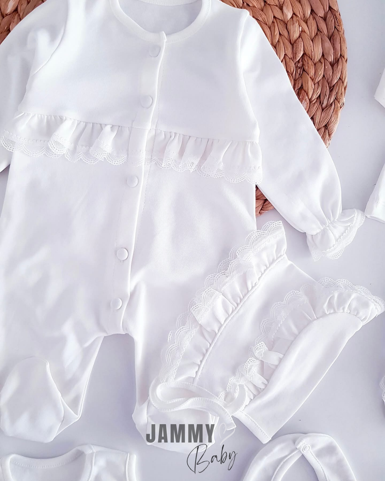 Elegant Lace 10 Parça Yenidoğan Seti-ECRU