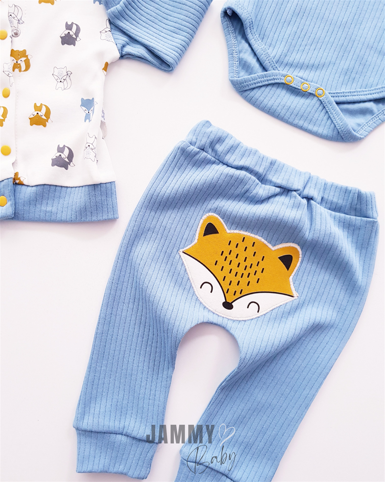 Fox Figured Vest 3-delige set-BLAUW