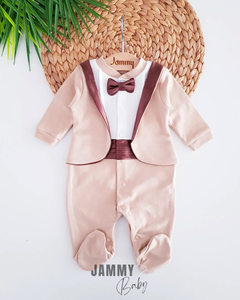 Frag Satin Taillengürtel Fliege Saisonaler Jumpsuit-MILCHKAFFEE