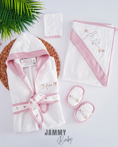 Free Flowers 4 Piece Bathrobe Set-DRY ROSE