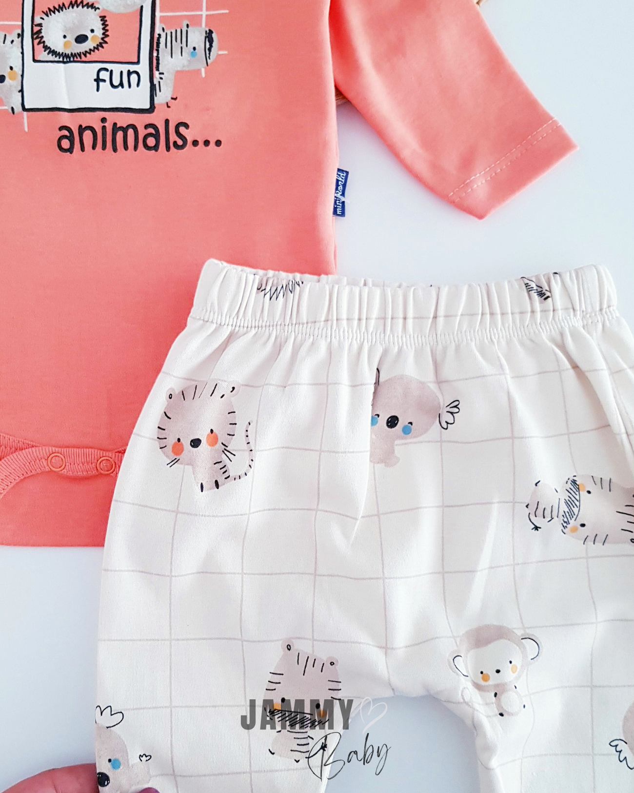 Leuke dieren 3-delige set met hoed-ORANJE