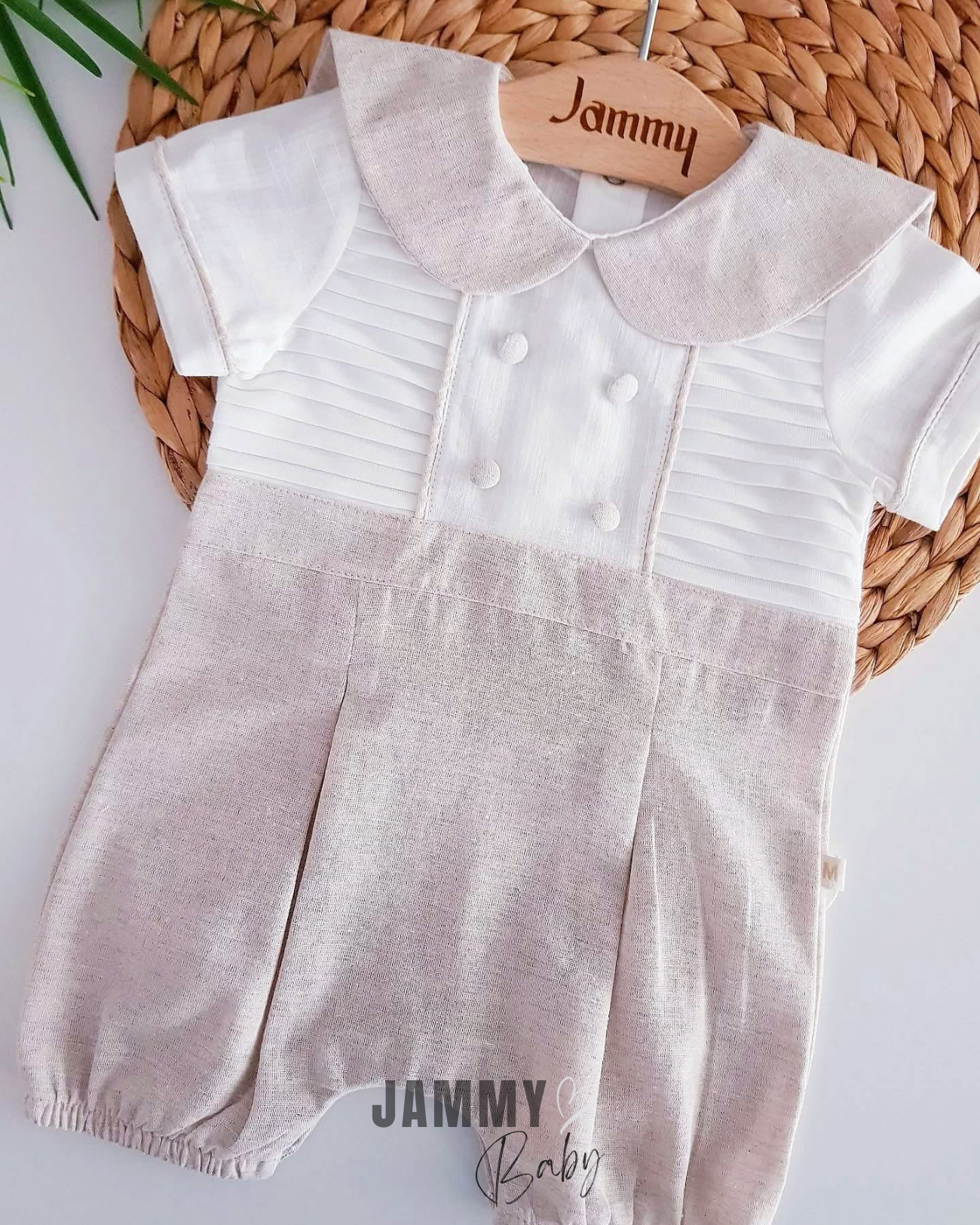 Harvey Linnen Barbatos Jumpsuit-BEIGE