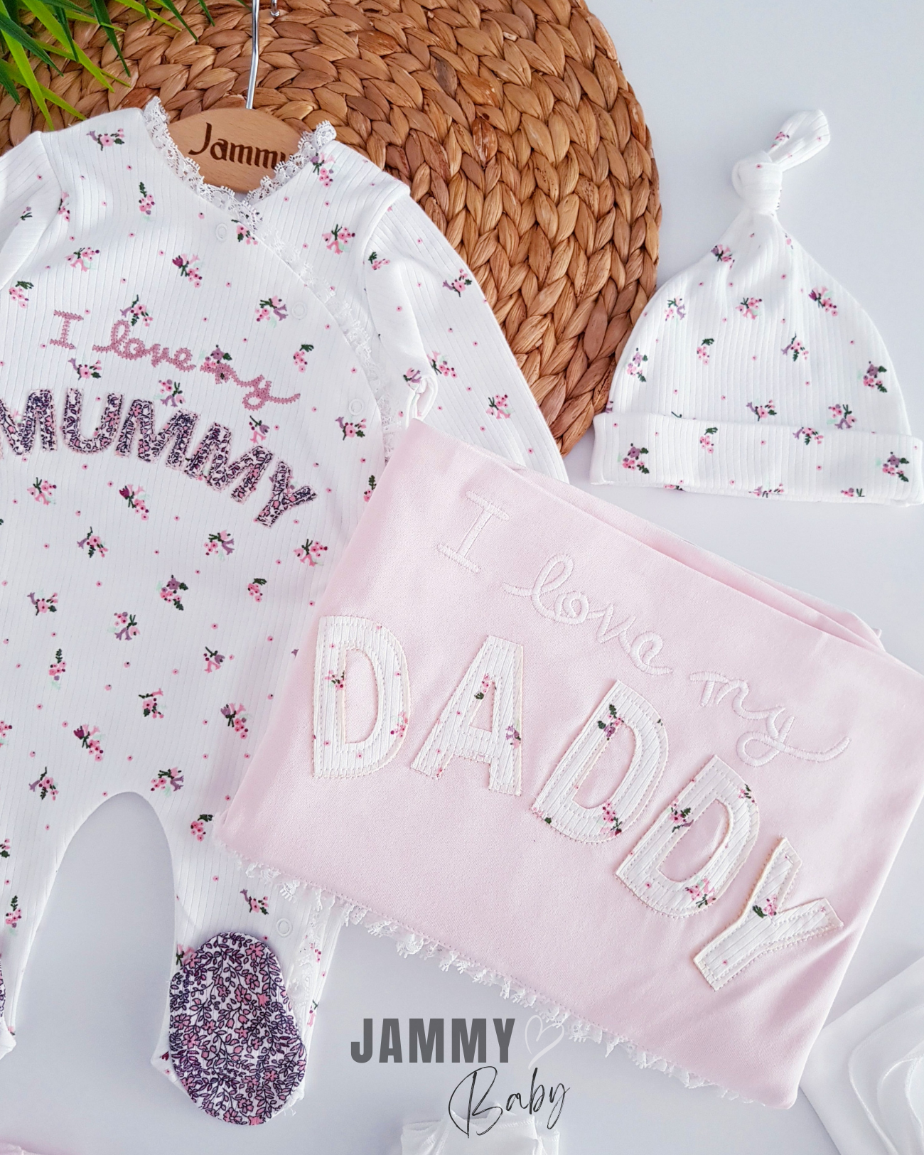 I Love Mummy & Daddy 10-teiliges Neugeborenen-Set, Lachs