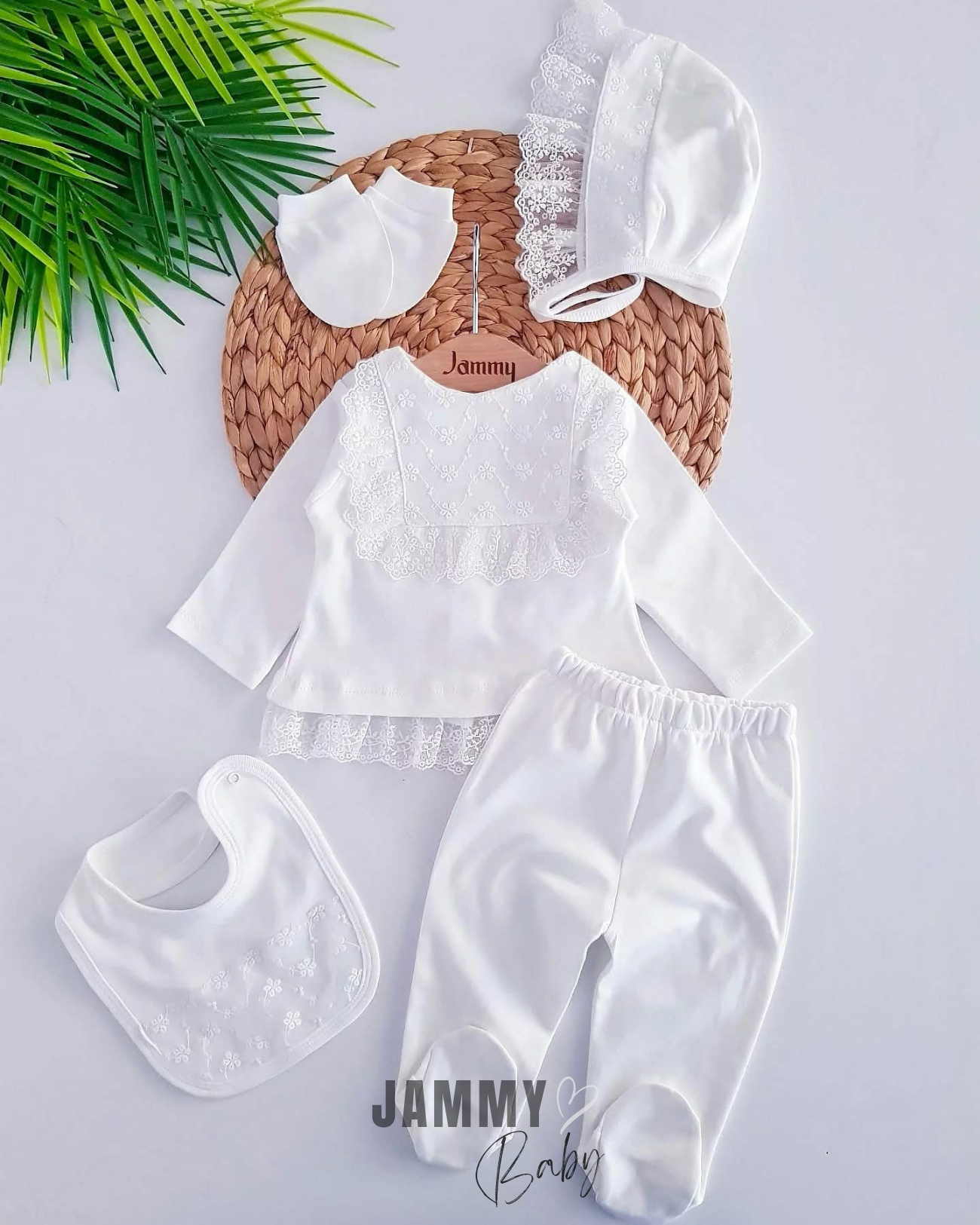 Jenny 5-delige newbornset - WIT