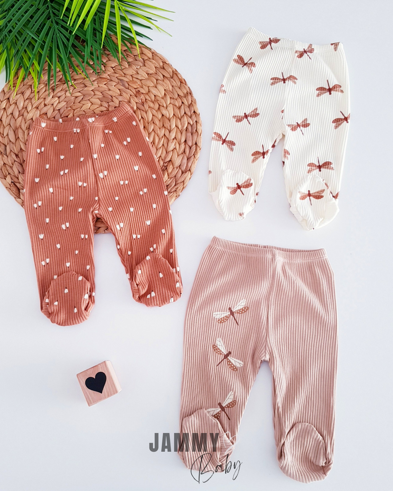 Butterfly Camisole 3-delige broekset - COFFEE FOAM