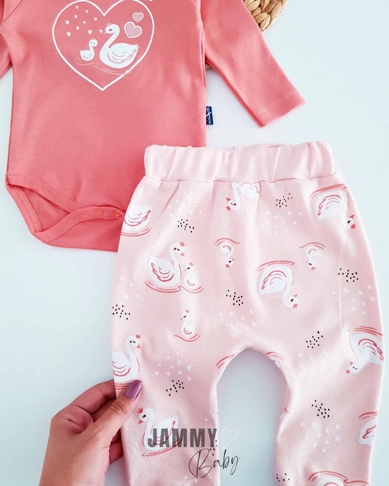 Swan Hat 3 Piece Set-PEACH