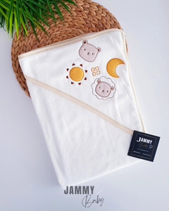 Lamb Embroidered Hooded Towel