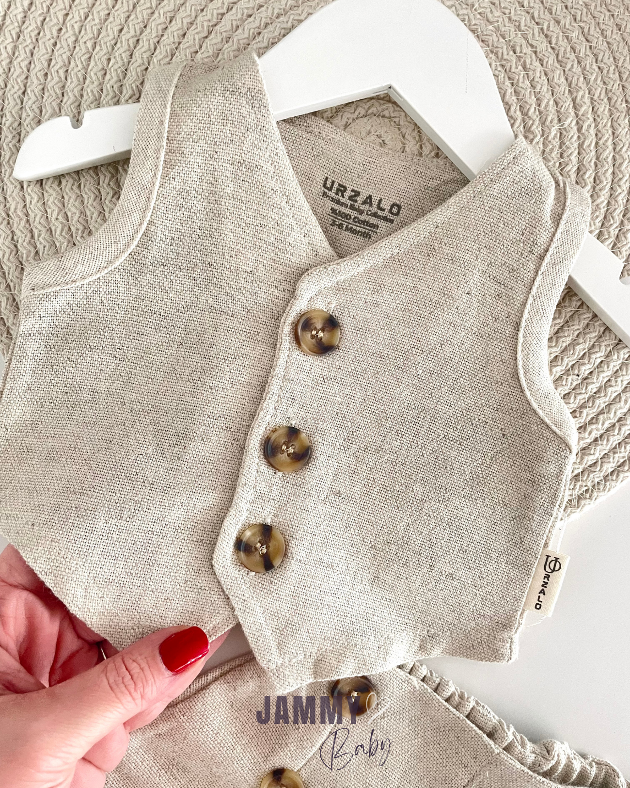 Lavem linnen vest/shortset