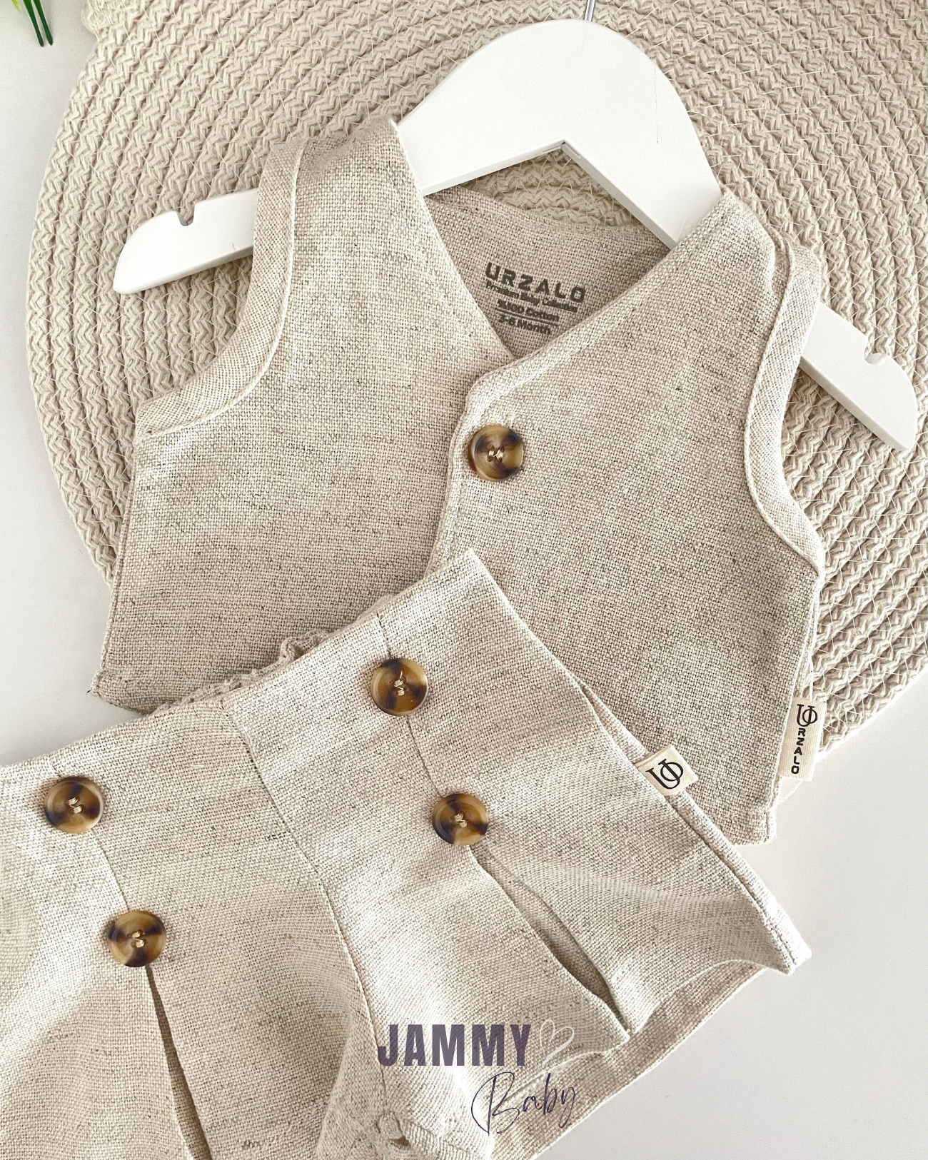 Lavem linnen vest/shortset