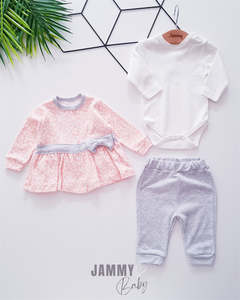 Leopard Cat Cardigan Set-SALMON