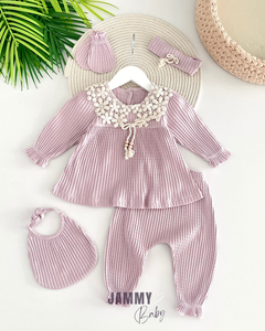 Linda 5 Piece Newborn Set-SOFT LILA