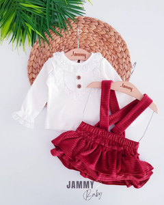 Velvet Plaid Dress Set-DRY ROSE