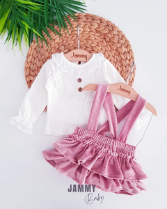 Samt kariertes Kleid-Set - BURGANDY