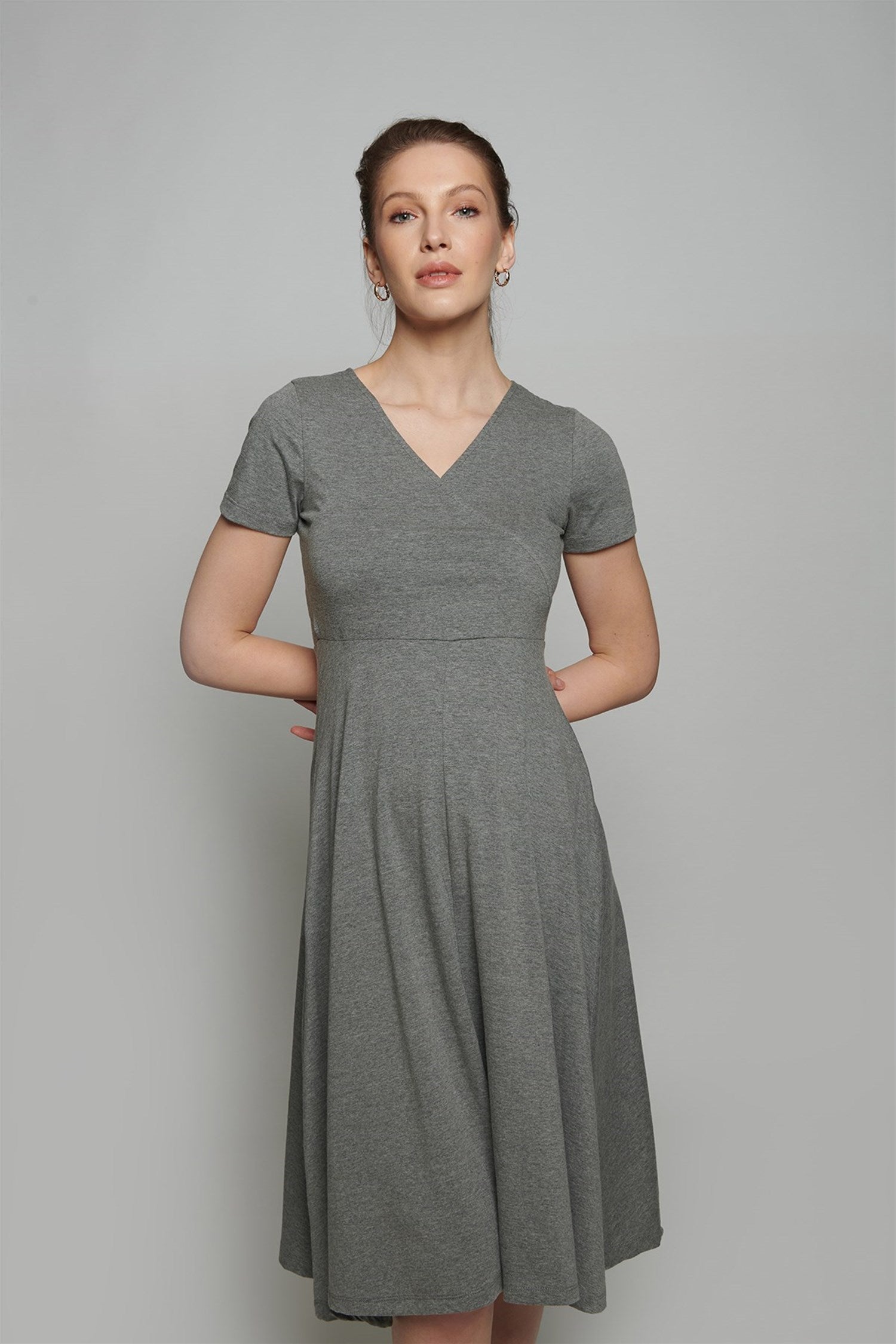 Loren Maternity Dress - ANTHRACITE