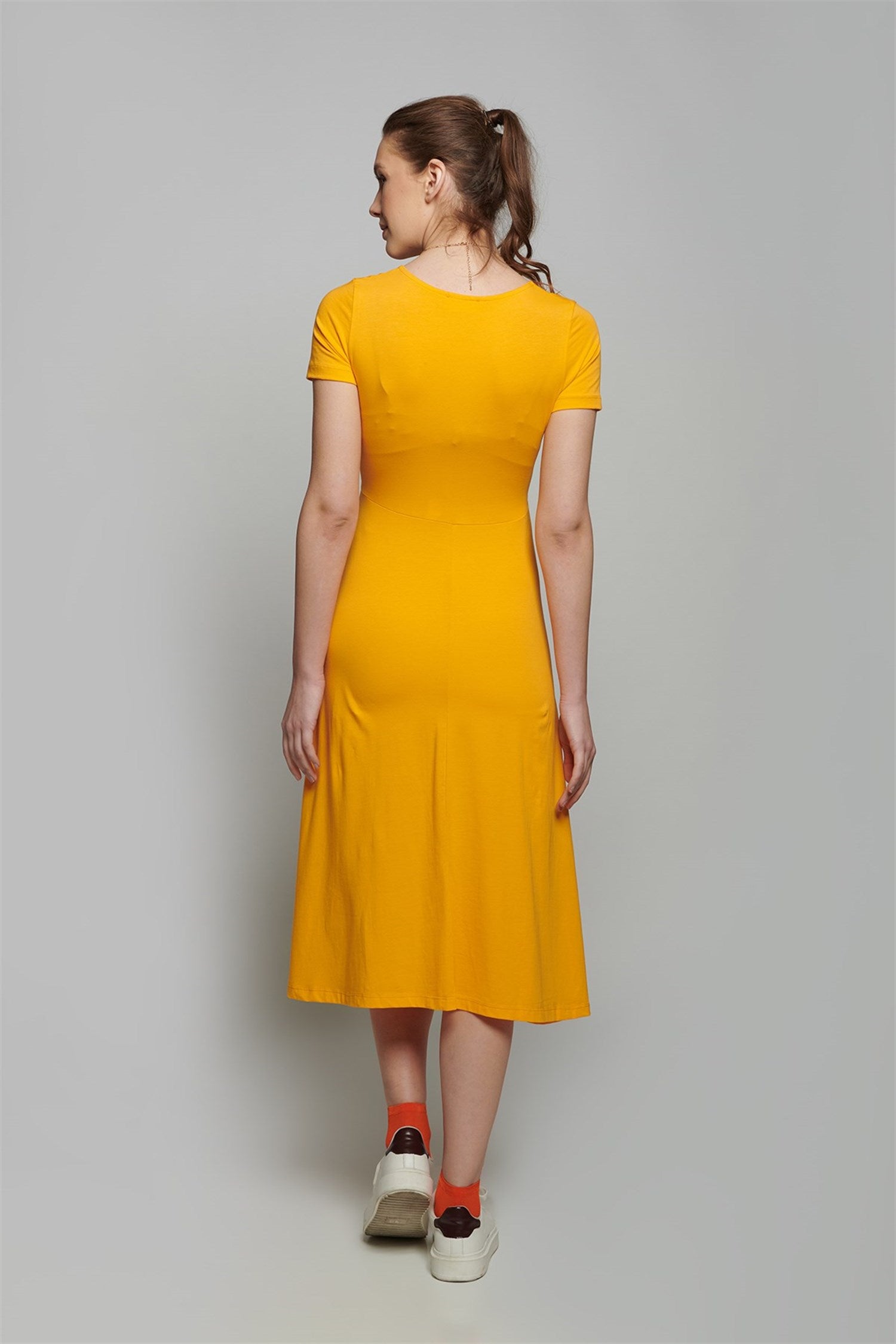 Loren Maternity Dress - ORANGE