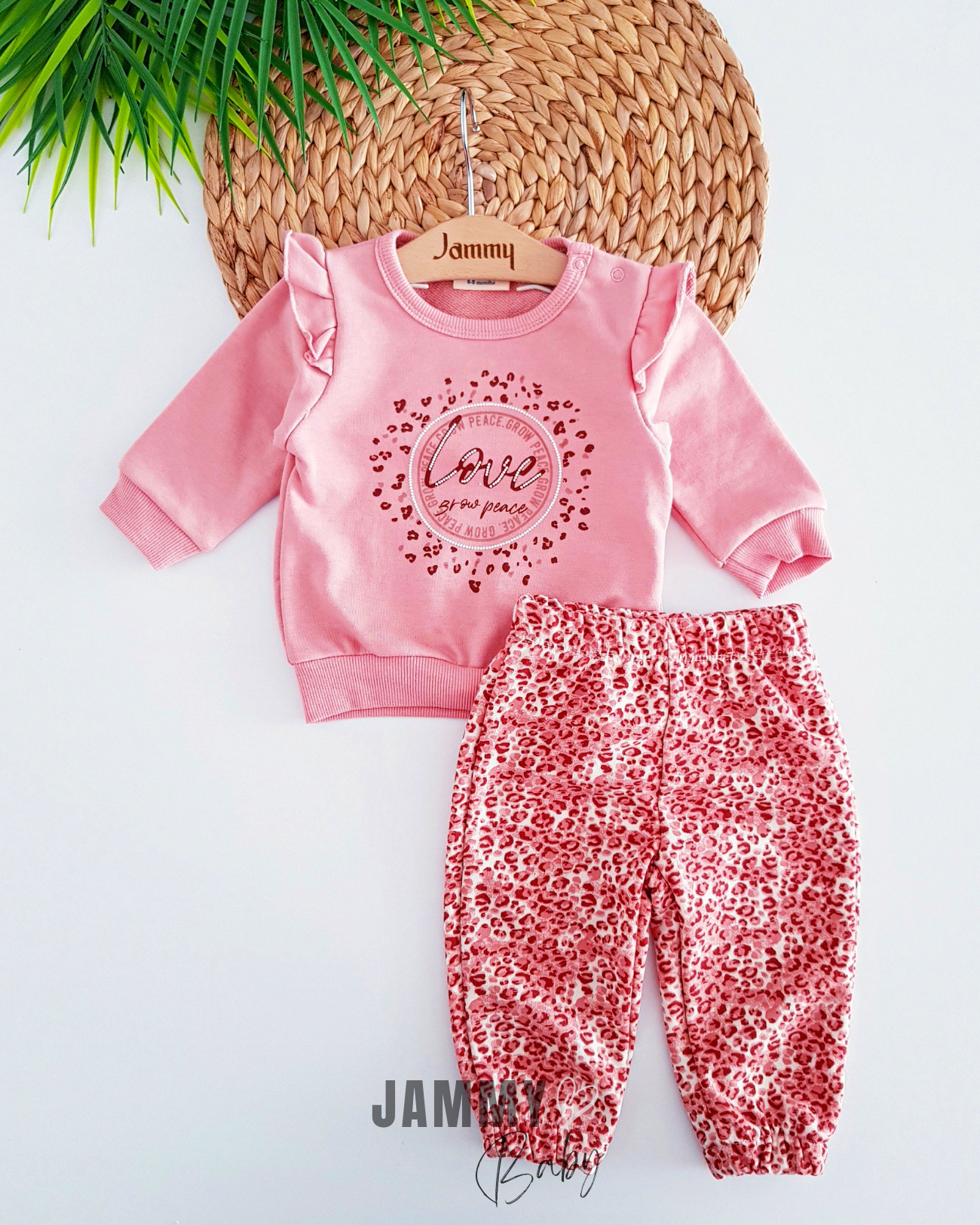Love Leopard 2 Piece Set-DARK POWDER