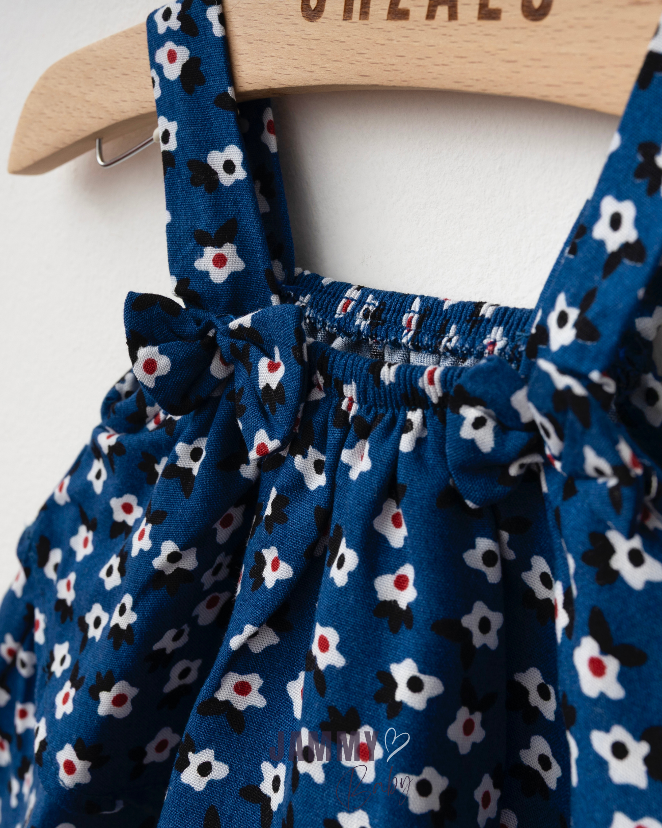 Margarita Floral Hangende Viscose Set van 2 - MARINEBLAUW