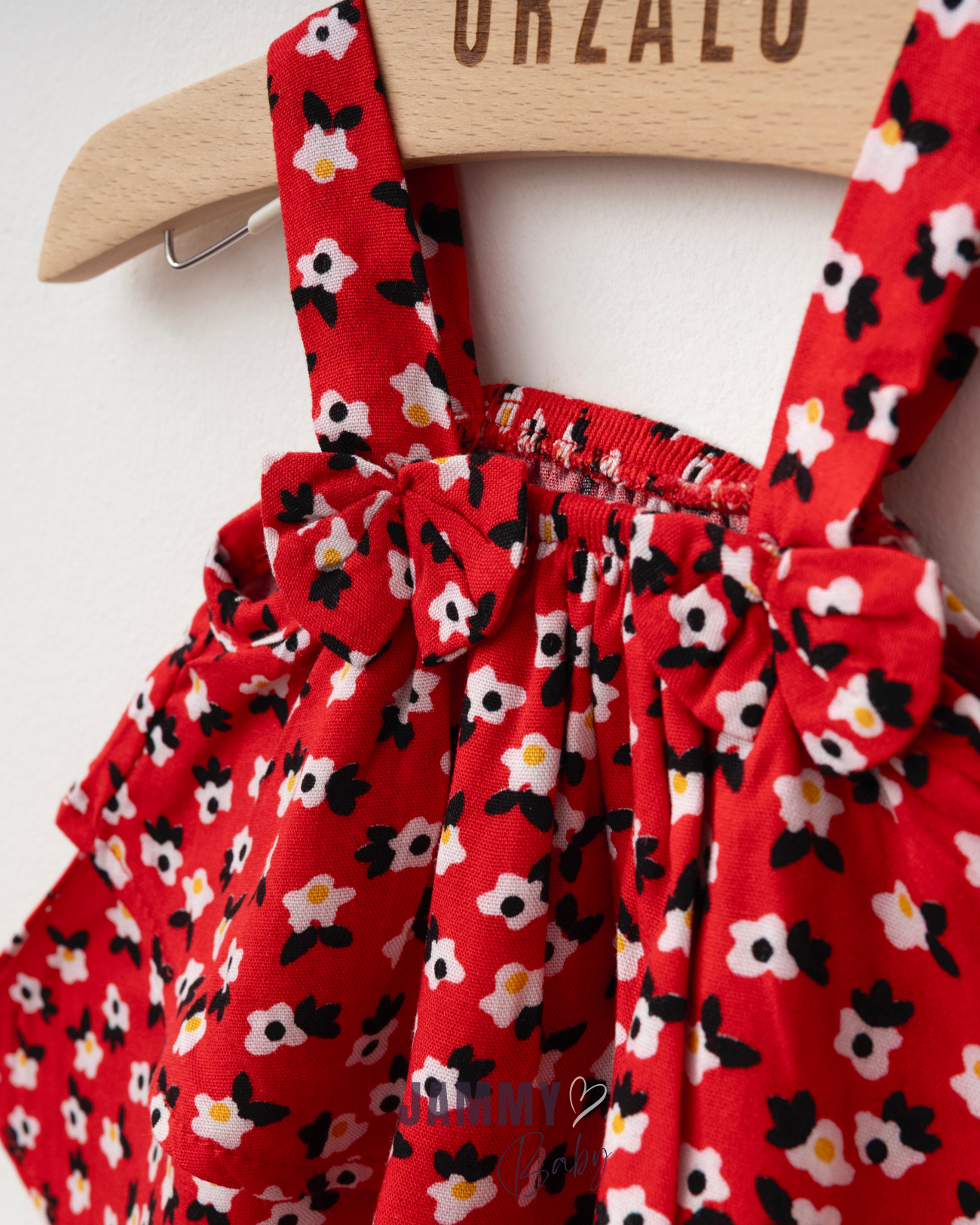 Margarita Floral Hanging Viscose Set of 2-RED
