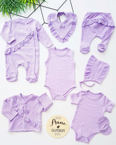 Mathilda 8 Piece Hospital Discharge Set-LILA