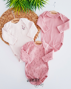 Mild Floral Camisole 3-Piece Body Set-MILK COFFEE