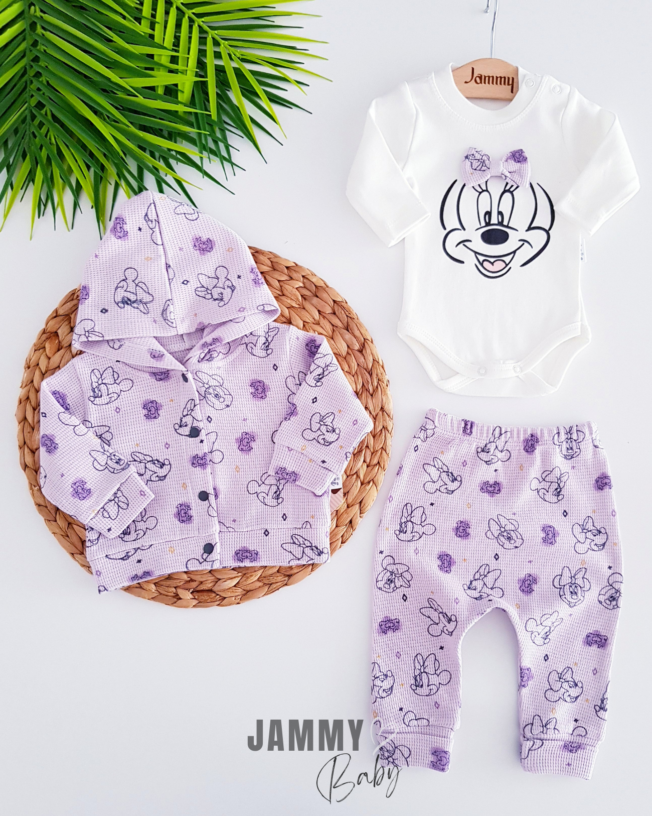 Minnie Mouse Waffle 3 Piece Set-LILA