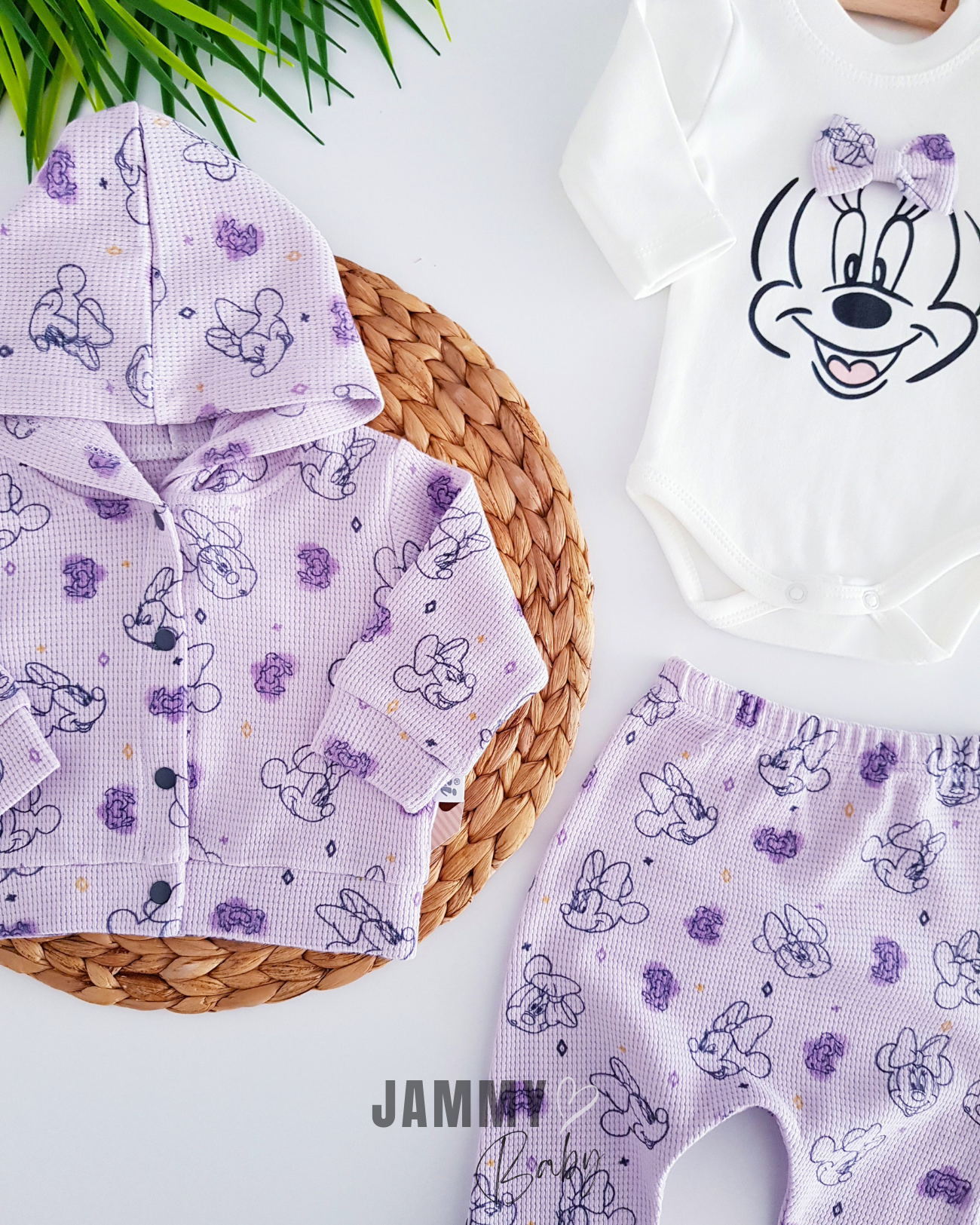 Minnie Mouse Waffle 3 Piece Set-LILA