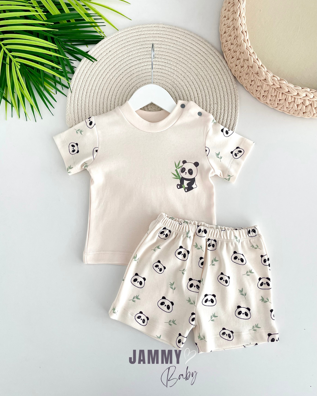 Panda Şort 2 Parça Takım - BONE