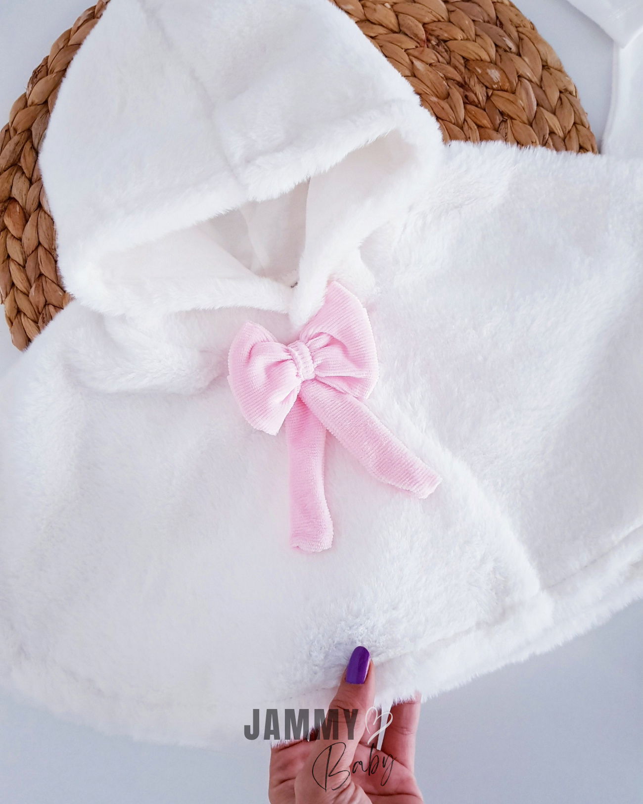 Peluş Pelerin 3 Parça Set-PEMBE
