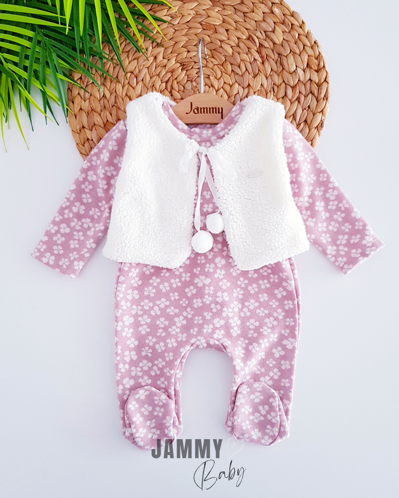 Peluş Yelek ve Papatya Tulum Takımı-DRY ROSE