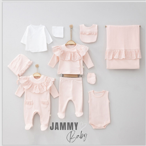 Perry Roba Brodeli 10 Piece Newborn Set-SALMON