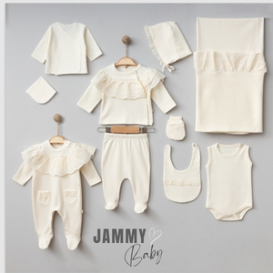 Perry Roba Brodeli 10 Piece Newborn Set-NATURAL