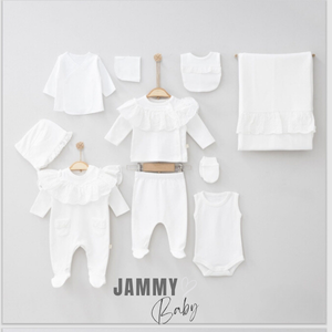 Perry Roba Brodeli 10 Piece Newborn Set-ECRU