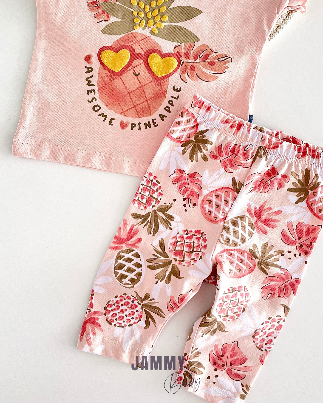 Pineapple Tights 2-Piece Set - POWDER