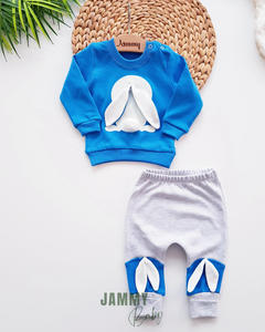 Pompom Rabbit Seasonal Set of 2-SAKS BLUE