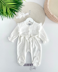 Rona Bandana Overalls Set-ECRU
